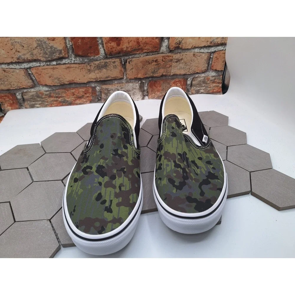 Men's Size 8 Rain Camo Green Brown VN0009Q7BGK Sneakers Skate New Rare‎
